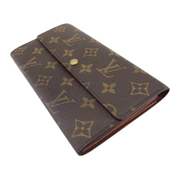 LOUIS VUITTON Long Wallet Monogram Beige Monogram Canvas Authentic USED - Picture 4 of 11